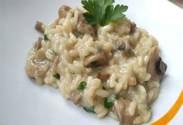 Risotto in crema di funghi